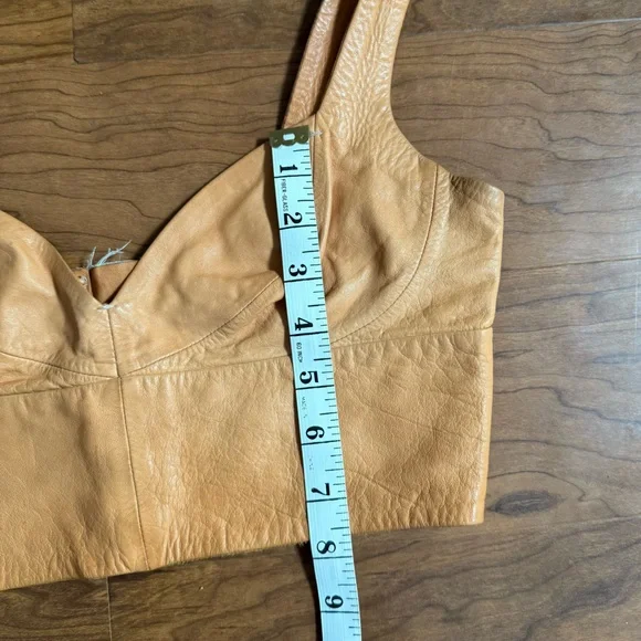H&M Conscious Leather Corset Crop Top Bralette size XS - Picture 5 of 7